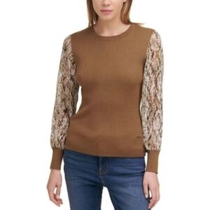DKNY‎ chiffon sleeve sweater​